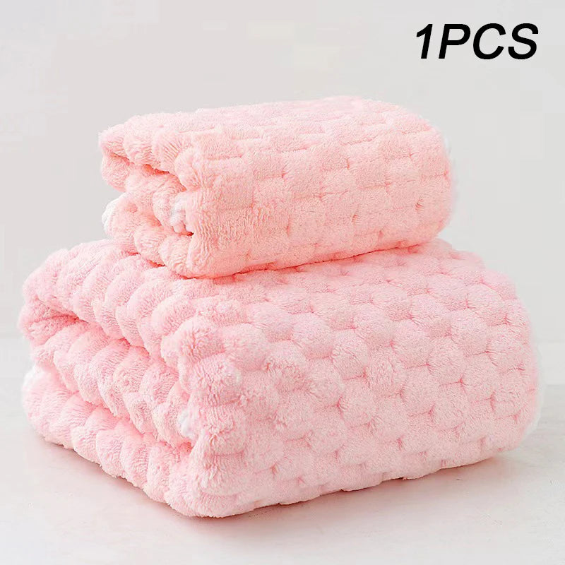 Thickening High Quality Bamboo Charcoal Coral Velvet Fiber Bath Towel Super Absorbent And Quick Drying Bath Towel Bathroom Use