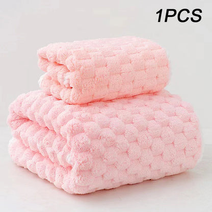 Thickening High Quality Bamboo Charcoal Coral Velvet Fiber Bath Towel Super Absorbent And Quick Drying Bath Towel Bathroom Use