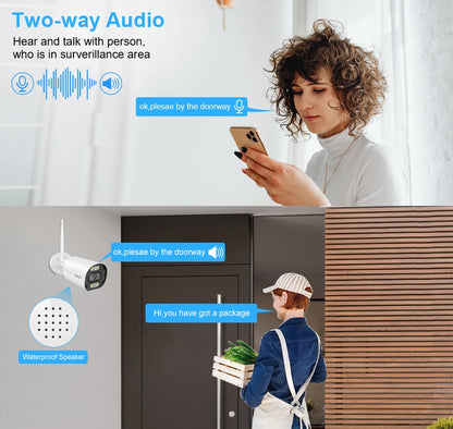 Smar Outdoor IP Wifi 3MP Survalance Camera for Wifi CCTV System Kit Human Detection Night Vision Video Cam ICSEE Two Way Audio