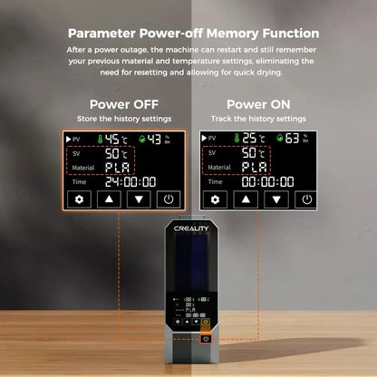 Creality Space Pi filamenttork med pekskärm – 45–70 °C och timer