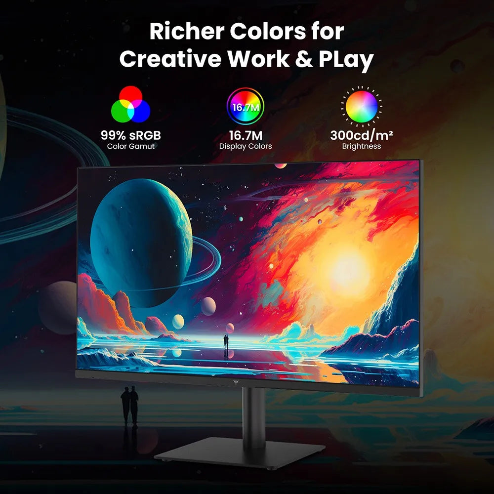 KTC H27T27 Kontorsmonitor 27" 2K QHD – Fast IPS 120Hz OC HDR FreeSync G-Sync 99% sRGB Ramlös VESA EU-lager