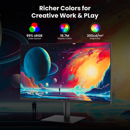 KTC H27T27 Kontorsmonitor 27" 2K QHD – Fast IPS 120Hz OC HDR FreeSync G-Sync 99% sRGB Ramlös VESA EU-lager