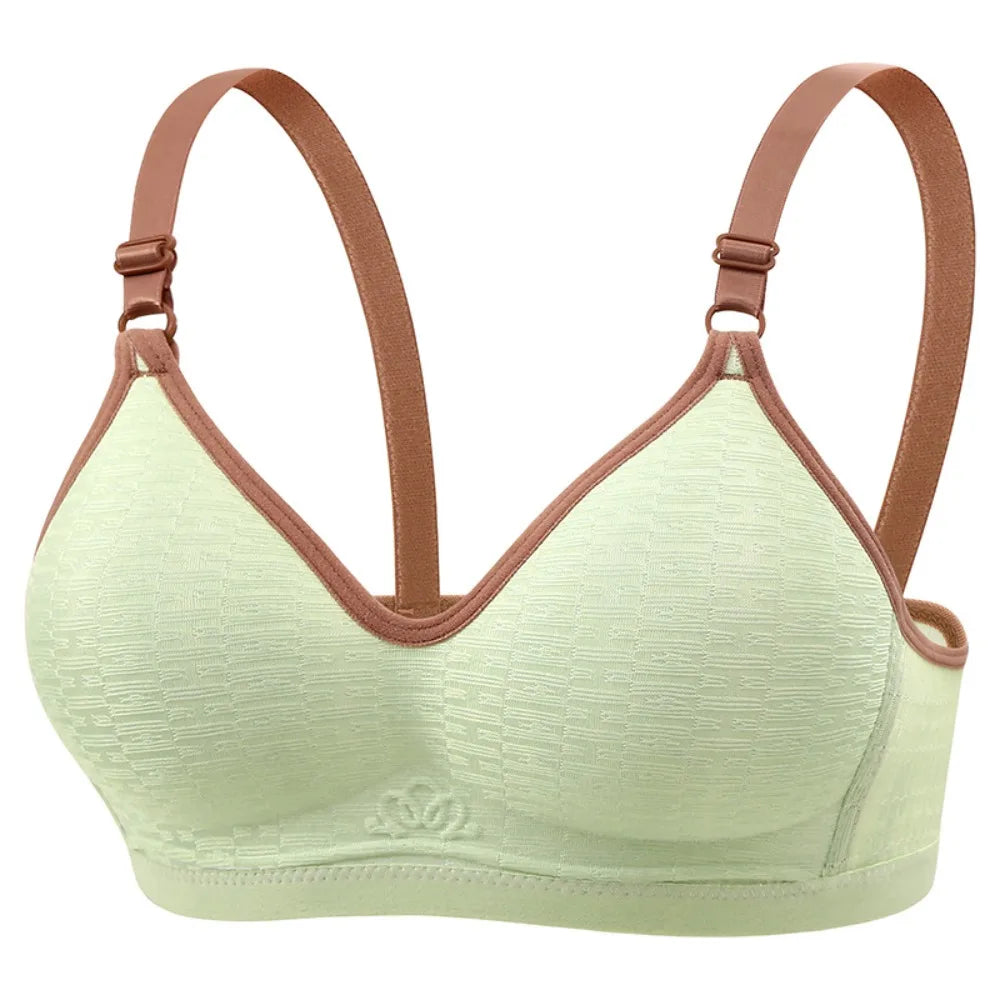 Close-fitting Wireless Deep V Bra Shockproof Anti-sagging Brassiere for Women Thin Lingerie Push Up Underwear Girls Ladies