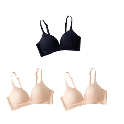 Fenlandwell bygelfri bh dam 3-pack – djup V-ringning och fasta kupor