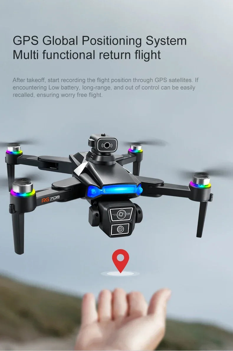 RG706 MAX GPS Drone 8K Professional Dual HD Camera 5G WIFI FPV 360° Obstacle Avoidance Brushless Large Screen Rc Quadcopter Dron