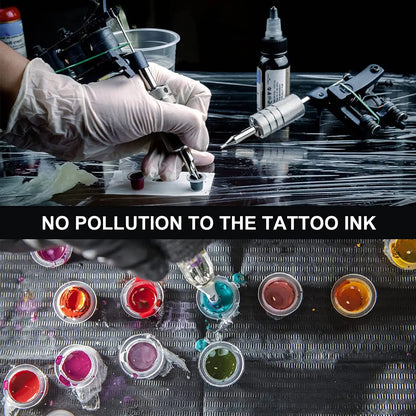 1000/100pcs Disposable Tattoo Ink Cups S/M/L Plastic Clear Holder Container Cap for Tattoo Pigment Permanent Makeup Accessories