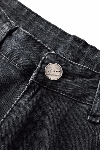 Flare Pants Jeans for Women Vintage Denims Stretch Mid Waist Washed Distressed Pockets Boot Cut 2025 Streetwear Skinny Trousers