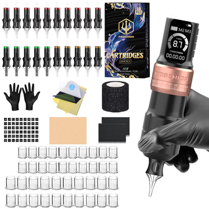 Tattoo Kit POSEIDON V5 New Adjustable Tattoo Pen Kit For Permanent Makeup Tattoo Machine Kit Hot Sale Wireless Tattoo Gun Kit