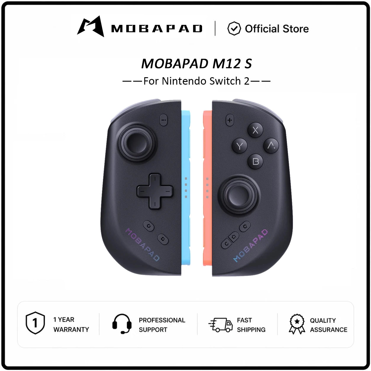 MOBAPAD M12 HD / M12 S Joypad for Nintendo Switch 2 with TMR Joystick HD Vibration Mechanical Buttons Remap Macro Gamepad