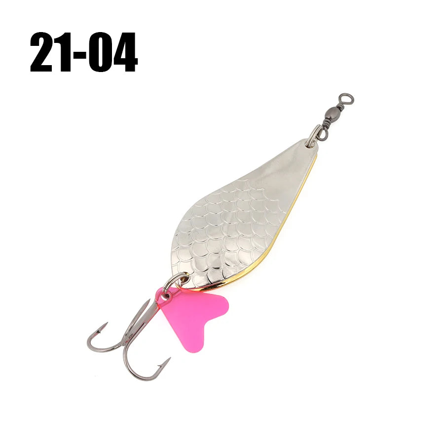 W.P.E Fishing Lure JIG Double Artificial Bait 8 Grams With Connector Three-anchor hook Metal sequins For fishing