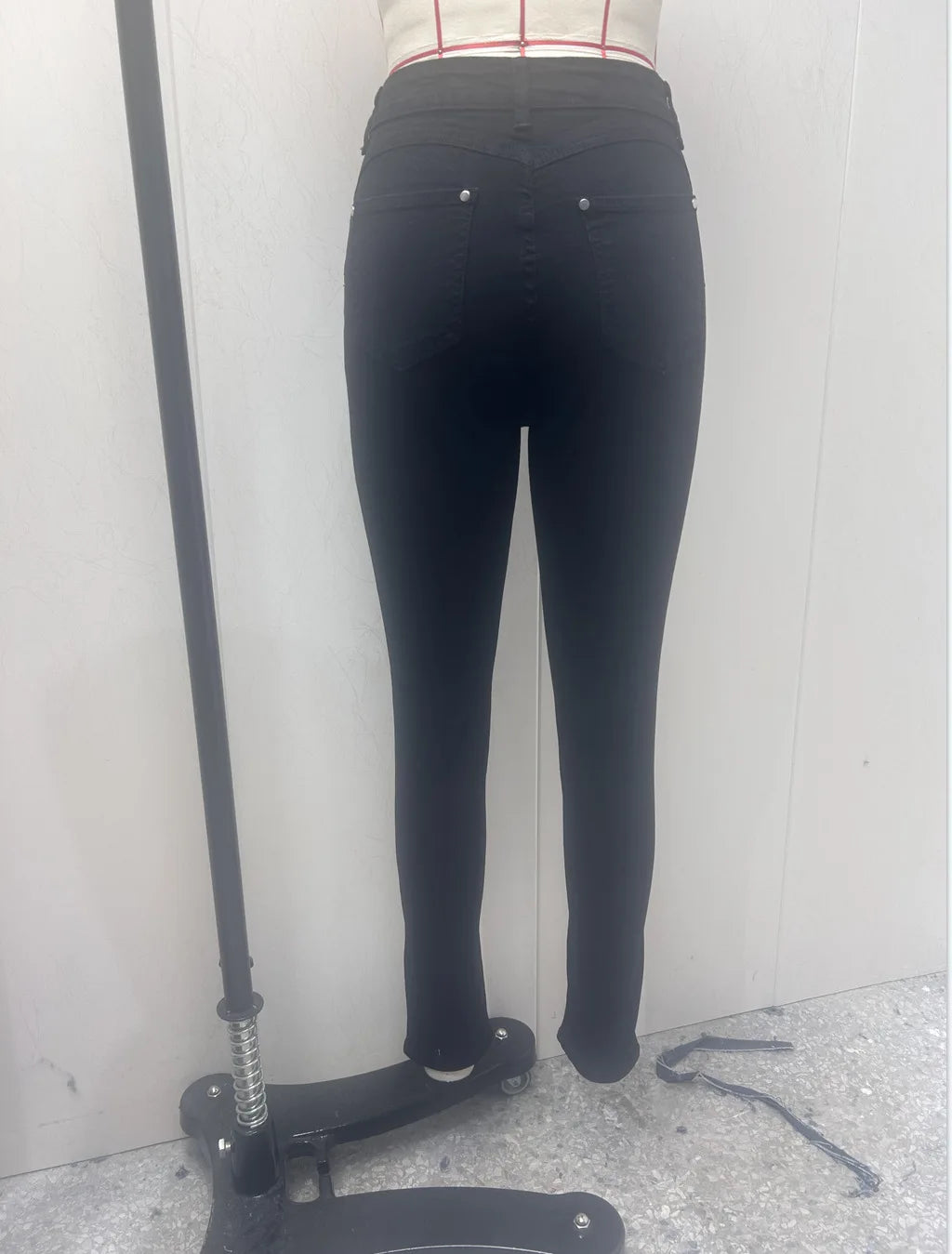 Women Pencil Pants Jeans Skinny Trousers High Waist Stretch Pockets Vintage Washed Female Streetwear Slim Full Length Denims