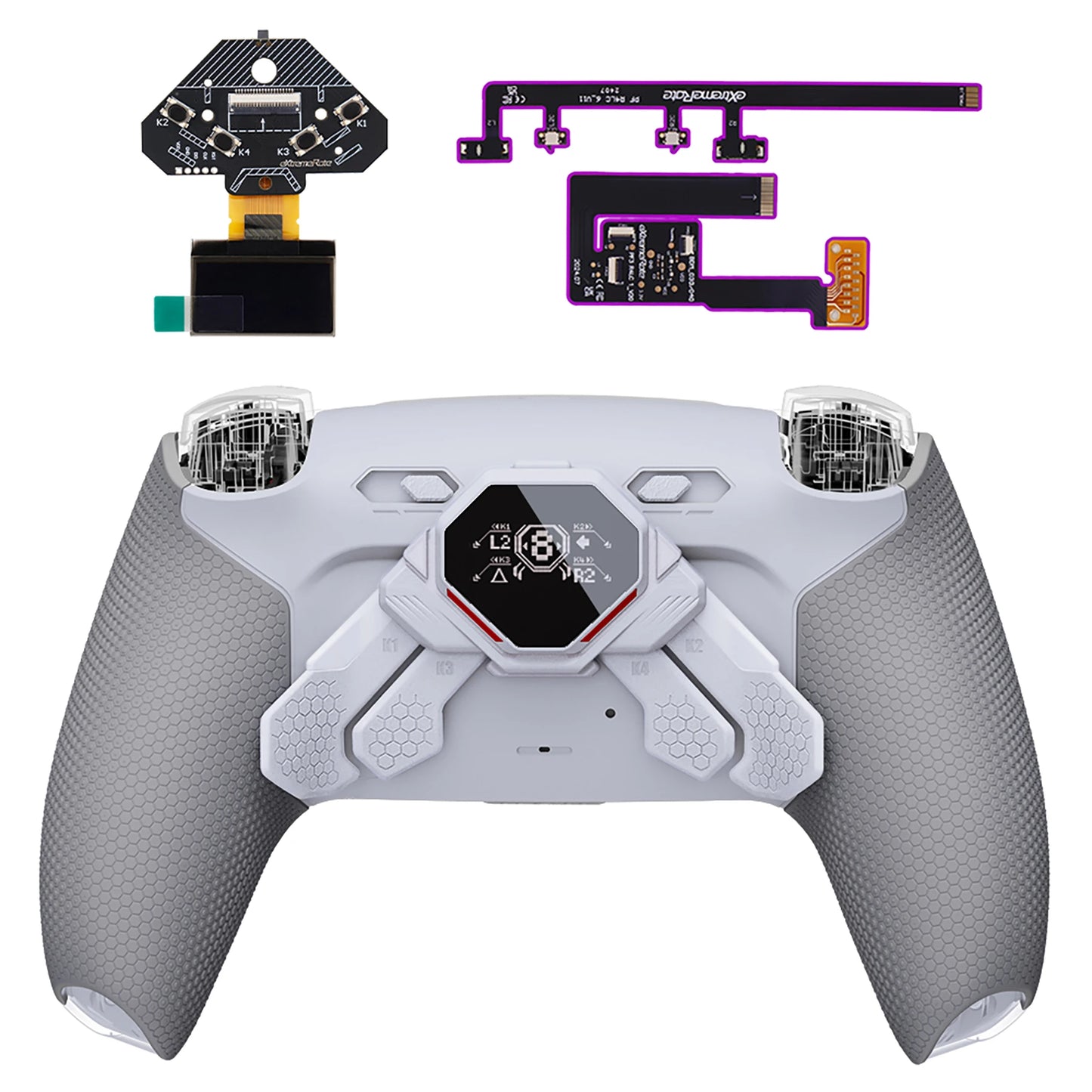 eXtremeRate SPARK Remap Kit för PS5 BDM-030/040/050/060 – 4 Bakre Knappar OLED Trigger Stop 8 Profiler, 6 Färger