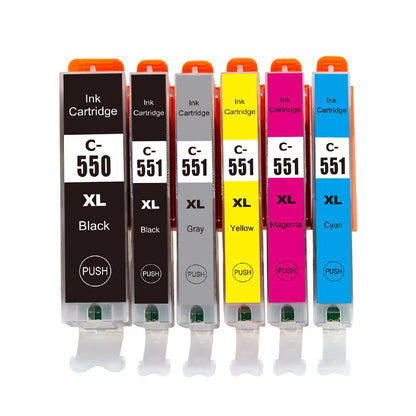 PGI-550 och CLI-551 XL-kompatibla bläckpatroner för Canon