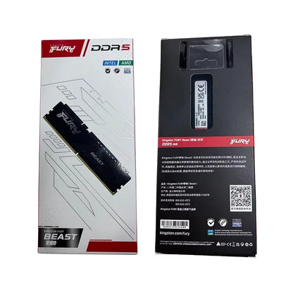 Kingston DDR5 RAM FURY Beast 32GB 16GB 6000MHz CL36 CL30 AMD EXPO Memory Profiles 288Pin DIMM PC5-48000