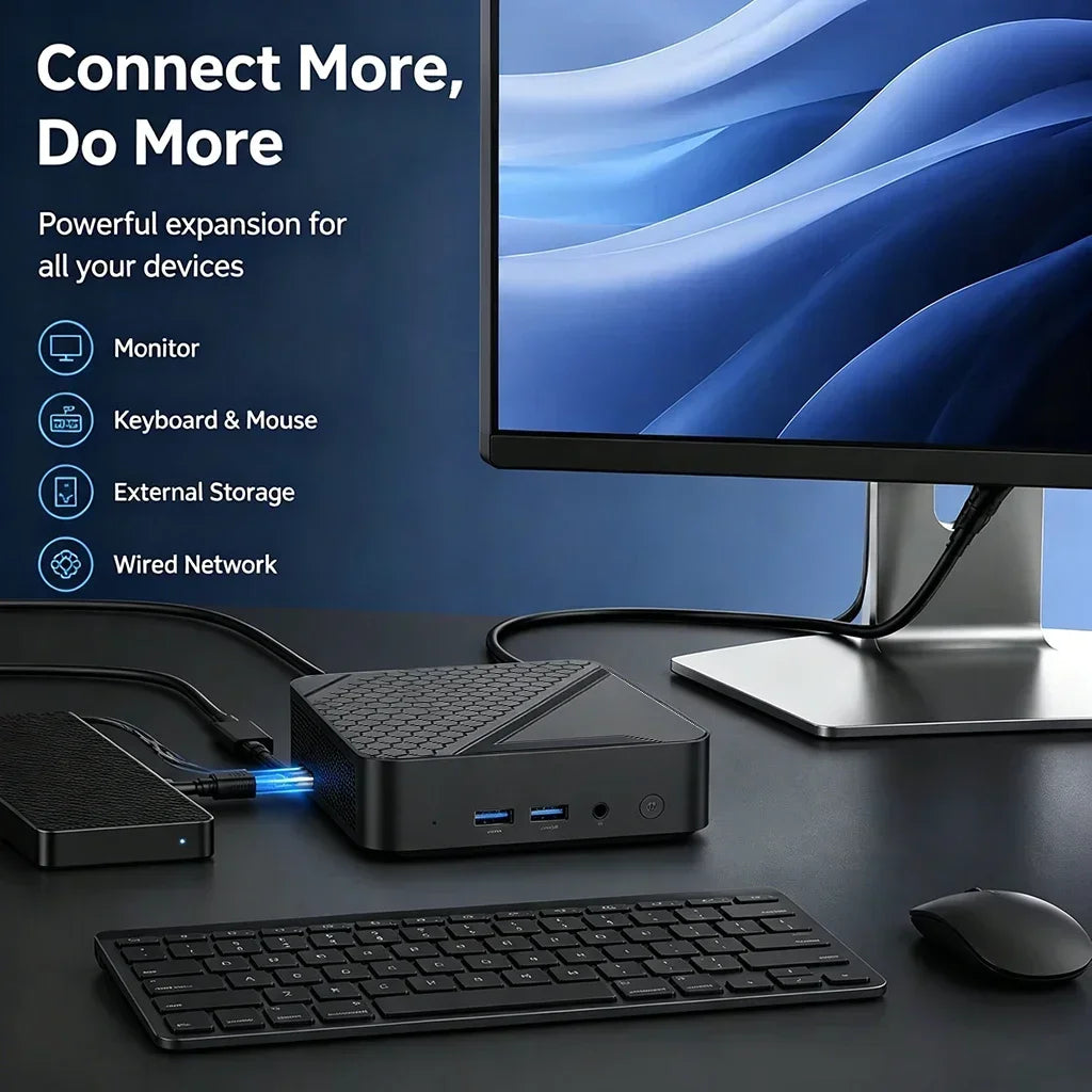 Intel i9 10980HK Mini PC New Portable High-Performance USB 3.0 16GB RAM DDR4 Wi-Fi6 high-frequency memory