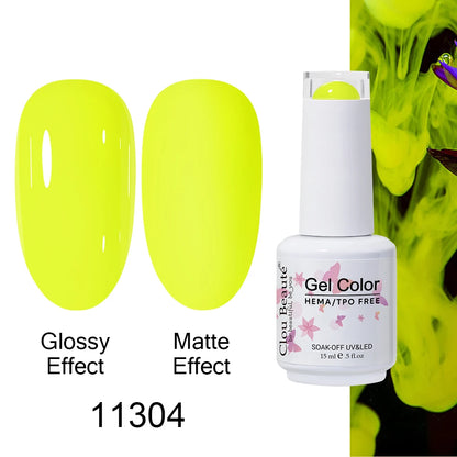 Clou Beaute Gel Nail Polish Neon Brown Royal Blue Red Green Pastal Nude Nail Art Varnishes Gel Lacquer Top Coat UV Gel Nail