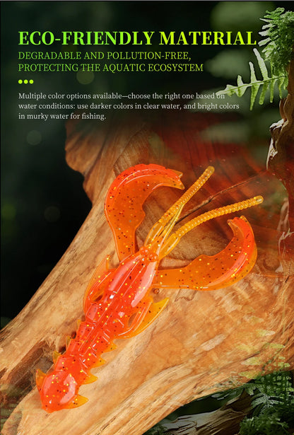 Supercontinent CRAZY nimble Total length 8cm/4.2cm Lobster Soft Lure Fishing Lures Attractive Shrimp odor salt Wobbler