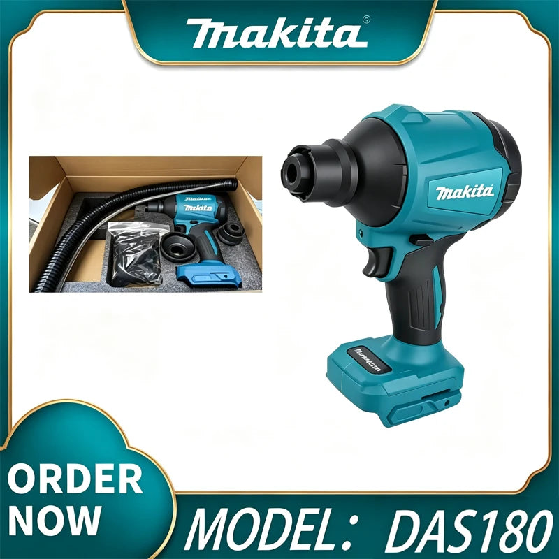 Makita BL1860B 18V 6Ah 6000mAh uppladdningsbart batteri och DAS180 18V blåsmaskin