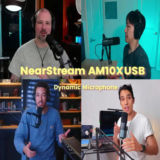 NearStream USB XLR Dynamisk Mikrofon Boom Arm Set