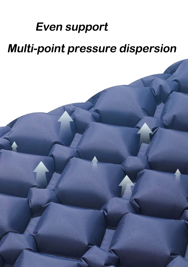 Dubbel Uppblåsbar Campingmadrass T2312 – Extra Bred för Två, Inbyggd Pump, TPU-Nylon, 4 Färger