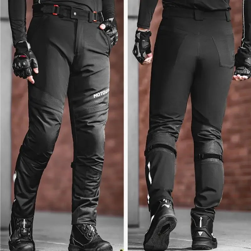 Motowolf CE-certifierade motorcykelbyxor sommar ventilerande mesh ridbyxor reflexband bikerbyxor för män kvinnor