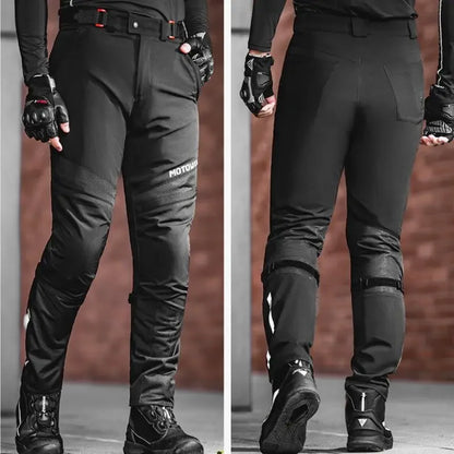 Motowolf CE-certifierade motorcykelbyxor sommar ventilerande mesh ridbyxor reflexband bikerbyxor för män kvinnor