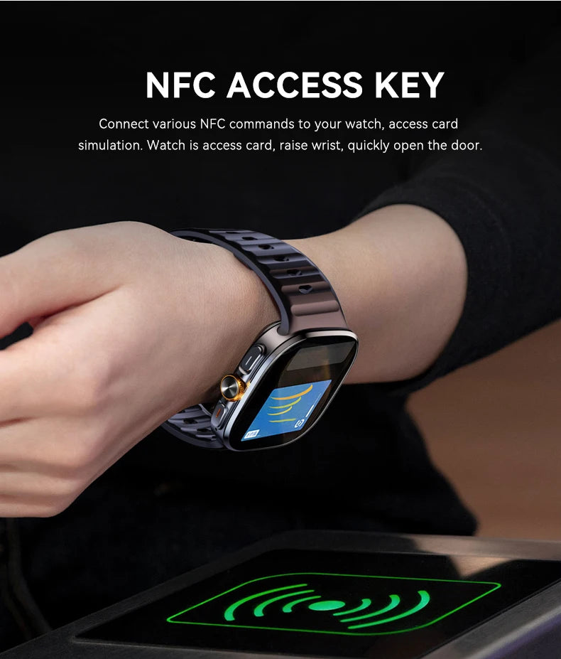2026New 5G SIM Smart Watch 2.4" AMOLED 8+128GB GPS+NFC WIFI 1000W HD Camera IP68Waterproof Health Monitor Android Smartwatch Men