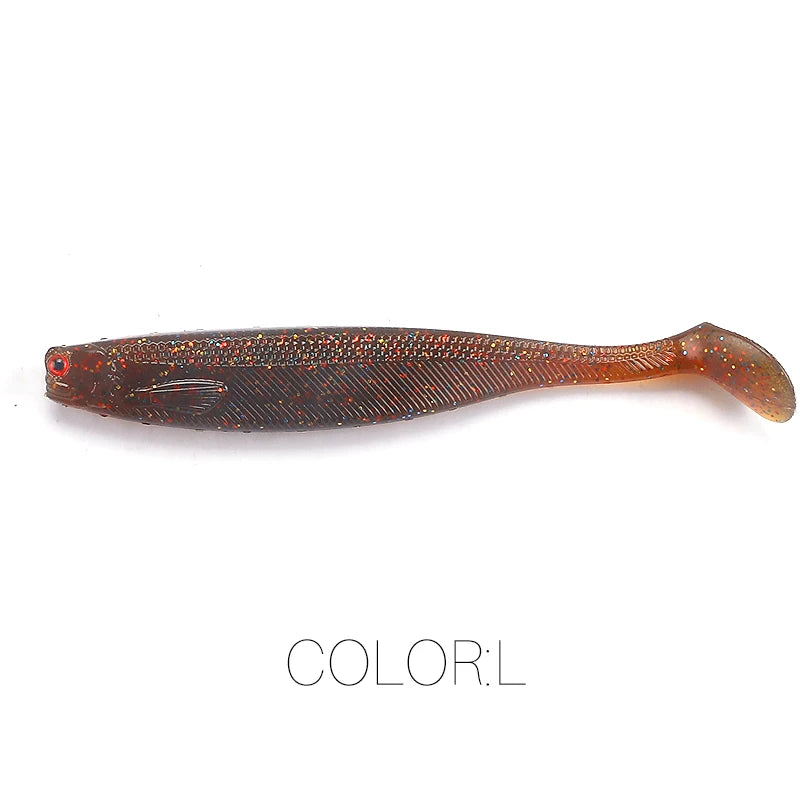 Supercontinent A ShadTeez T-tail 50mm 70mm 100mm Pike Zander Predator Fishing 3d eyes Soft lure Fishing lures