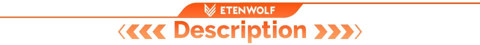 ETENWOLF AIR 3 Mini Elektrisk Luftpump – 2600 mAh, 360 L/min, Campinglampa 600 lm, 5 Munstycken