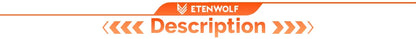 ETENWOLF AIR 3 Portabel Luftpump – 2600mAh, 360L/min, Campinglampa, Deflation, Orange/Grön