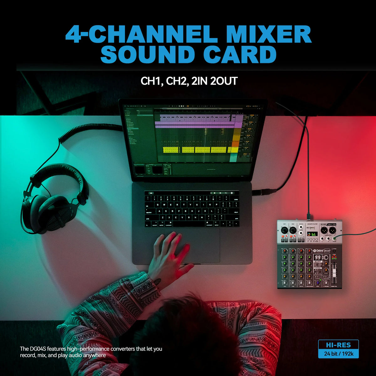 Debra DG04S 4-kanals mixer