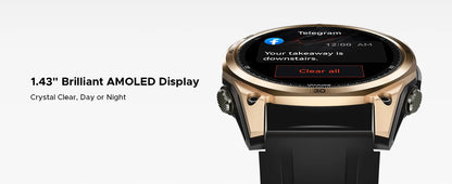 DOOGEE Anywise W1 AI Smart Watch GPS 1.43" AMOLED Display 24Hrs Health Monitoring 5ATM Water Resistance Waterproof Sport Watch