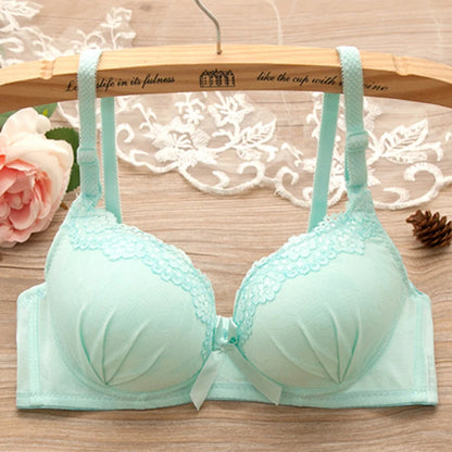 Girl Sweet Style Beautiful Wireless Bra Soft Breathable Small Breasts Bralette Comfortable Lingerie
