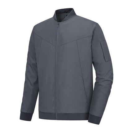 Men's Lightweight Windbreaker Jacket Causal Fashion Stylish BaseBall Coat with Side Inner Pocket for Work Golf Fishing