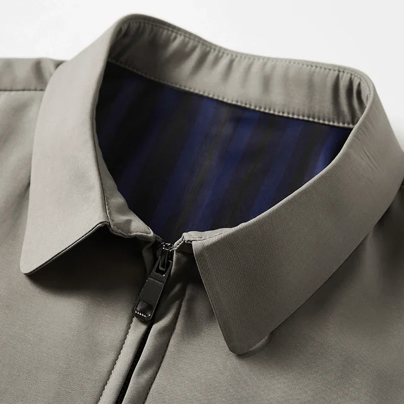 Herr Businessjacka – Smart Casual Kavajtröja med Nedfälld Krage, Vår & Höst, 4 Färger