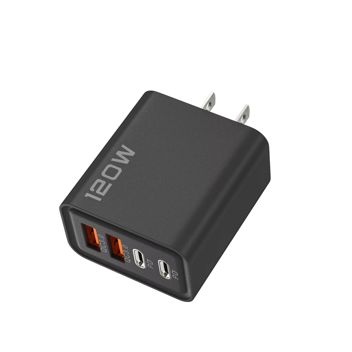 4-port USB-laddare med PD/QC3.0 – EU, US, UK och kabelvarianter