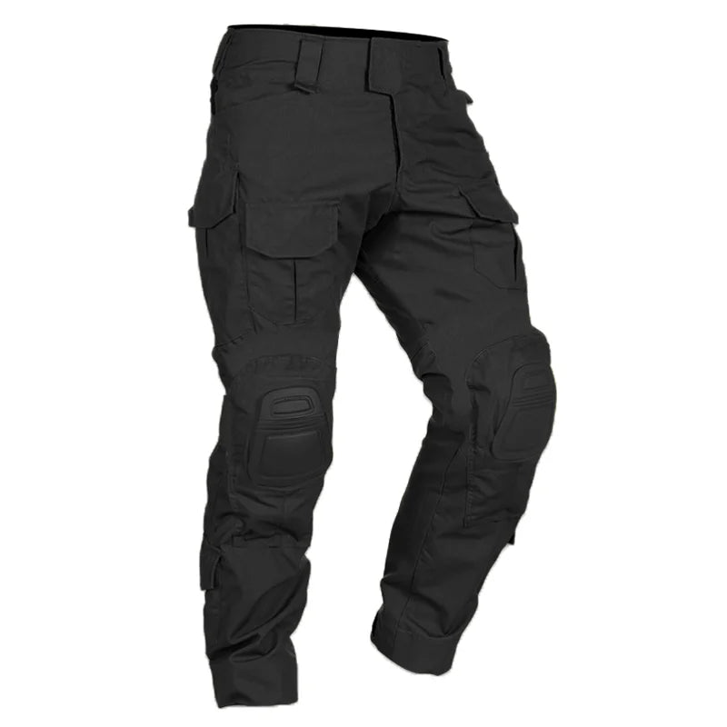 Multicam Tactical Pants +Pads Men Combat Trousers Work Camo Hunting Clothes Multi-pocket Breathable Wear-resisting Cargo Pants