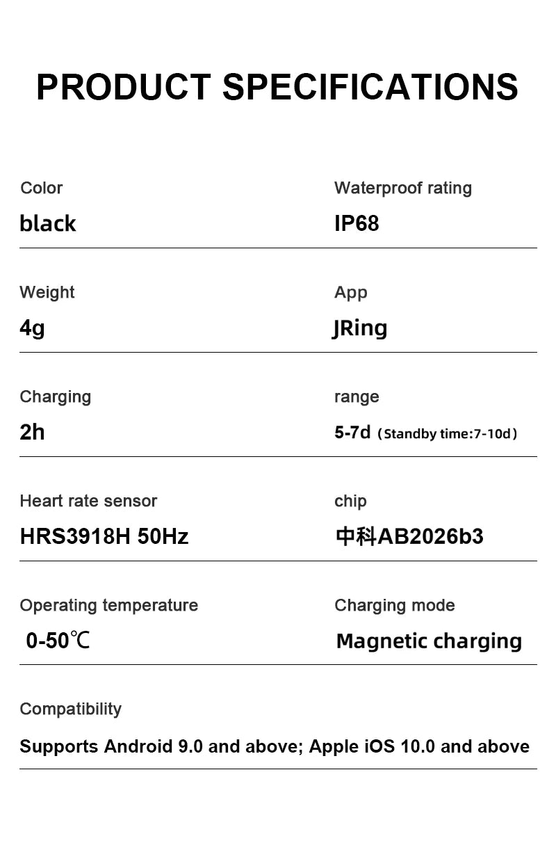 IP68 Waterproof Ceramic NFC Smart Ring Door Access Control Sleep Sports Health Tracking Minimalist Wearable Smartlife Key Ring