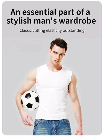 1/3/5 pcs Men's Cotton Sleeveless Thin Vest Young Men's Wide-shouldered Sports Fitness Slim Vest Thin Joker Tight Vest Breathabl