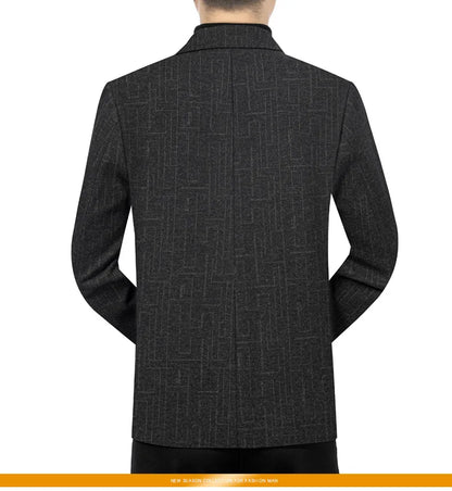 Business Casual Kavaj Herr – Elegant Enkelknäppt Sommarjacka
