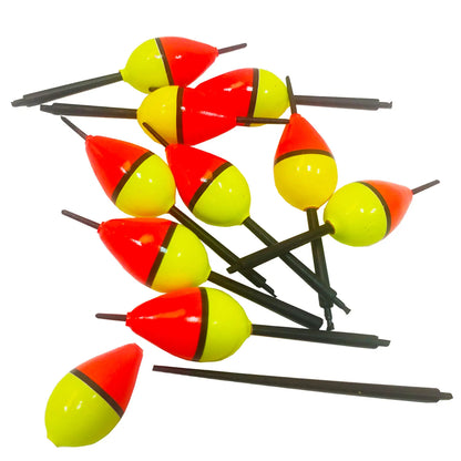 FREE FISHER 10pcs/Lot Lighted Fishing Floats,8cm Bobbers,Collection Cork Buoy Paulownia Wood Floats Plastic Stick Buoyancy 2g