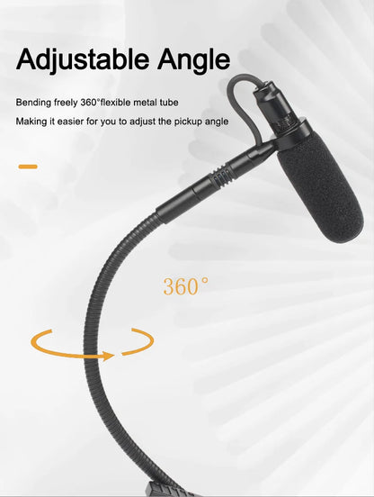 FREEBOSS Saxophone Microphone 3.5mm 3 Pin 4 PIN Trumpet Horn Trombone Clarinet Instruments Mic for Bodypack Transmitter IM-20-K