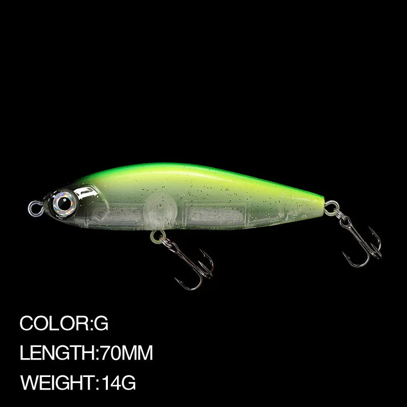 Pencil Warped Mouth Fish Sea Bass Bait Fake Bait 14G70MM Sinking Fishing Accessories Swimming Bait 3D Fish Eye