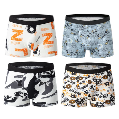 Herr Boxershorts 4/10-pack – Europeisk/US Storlek Trendiga Tryck Plus Size, XS–XXXL