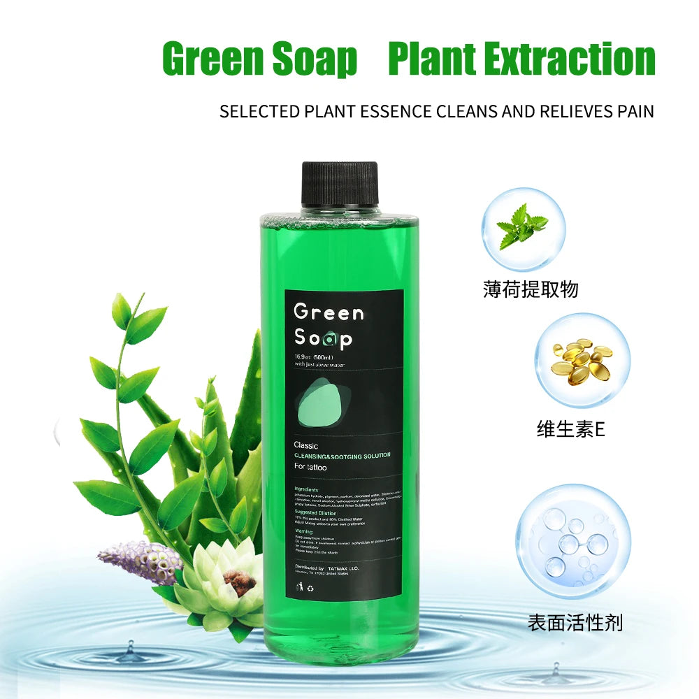 30ml 250ml 500ml Tattoo Green Soap/ Tattoos  Cleaning Supplies