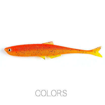 NEW Supercontinent leanness ShadTeez 60mm/80mm Perch Bass Artificia Pike Zander Predator Fishing 3d eyes Soft lure Fishing lures