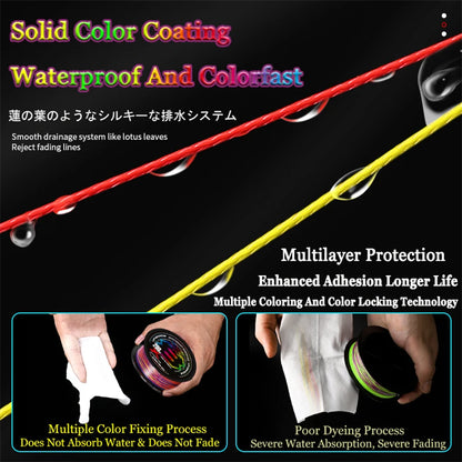 NEW Japan Original Xbraid Upgrade X8 Never Fade Multicolor Multifilament Line Fishing 1000M/500M/300M for Carp Bass Fishing Line