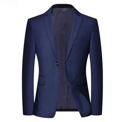 Herr Slim Fit Kavaj – Sträckbar Formell Blazer för Kontor, Bröllop & Casual, 13 Färger, Storlek S–7XL