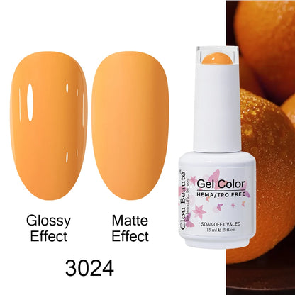 Clou Beaute Gel Nail Polish Neon Brown Royal Blue Red Green Pastal Nude Nail Art Varnishes Gel Lacquer Top Coat UV Gel Nail