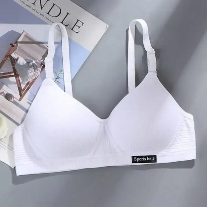 Cotton Women's AB cup Bra Underwear Wireless Gathering Comfortable V-Bra Women's Upward Push Underwear